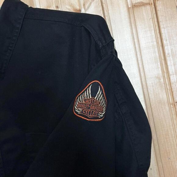 VTG 2004 Harley Davidson Button Up Shirt Embroidered HUGE Back Black Sz 3XL XXXL - Picture 5 of 13